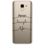 INOS ���� TPU ��� SAMSUNG J600F GALAXY J6 2018 DUAL SIM ART THEME LOVE-LAUGH-LIFE - (5205598112493)