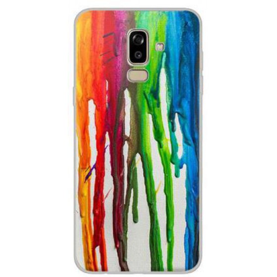 INOS ���� TPU ��� SAMSUNG J800F GALAXY J8 2018 DUAL SIM ART THEME VERTICAL WATERCOLOR - (5205598112578)