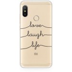 INOS ���� TPU ��� XIAOMI MI A2 & MI 6X DUAL SIM ART THEME LOVE-LAUGH-LIFE - (5205598112141)