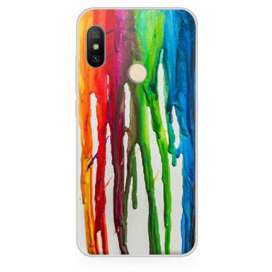 INOS ���� TPU ��� XIAOMI MI A2 & MI 6X DUAL SIM ART THEME VERTICAL COLOR - (5205598112134)