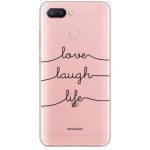 INOS ���� TPU ��� XIAOMI REDMI 6 DUAL SIM ART THEME LOVE-LAUGH-LIFE - (5205598112196)