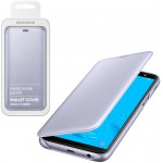 SAMSUNG ���� ��� J6 2018 J600 FLIP WALLET COVER VIOLET BLISTER - (EF-WJ600CVEGWW)