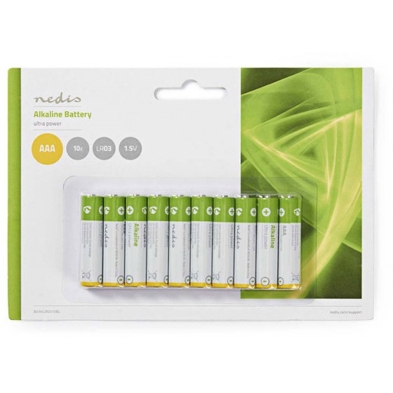 NEDIS ALKALINE BATTERY AAA 1.5V 10 ���. BLISTER - (BAAKLR0310BL)