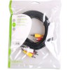 NEDIS COMPOSITE VIDEO CABLE 3X RCA MALE-3X RCA MALE 5.0M BLACK - (CVGP24300BK50)