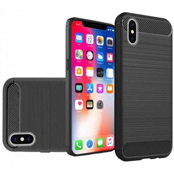 POWERTECH ���� CARBON FLEX ��� IPHONE XS MAX ����� - (MOB-1050)
