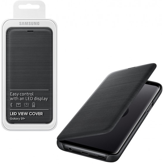 SAMSUNG ���� ��� S9 PLUS G965 LED VIEW COVER BLACK BLISTER - (EF-NG965PBEGWW)