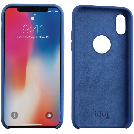 IDOL 1991 ���� ��� IPHONE XS & X VELVET TPU BLUE - (5205308220739)