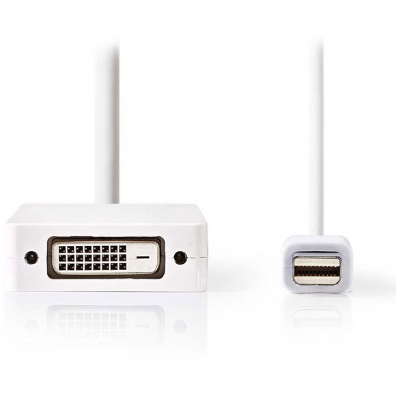 NEDIS MINI DISPLAYPORT MULTI ADAPTER CABLE-DVI-D 24+1-PIN FEMALE-HDMI-DISPLAY PORT - (CCGP37460WT02)