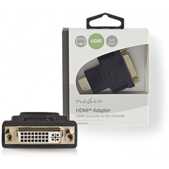 NEDIS HDMI ADAPTER HDMI CONNECTOR-DVI-D 24+1 PIN FEMALE - (CVBW34910AT)