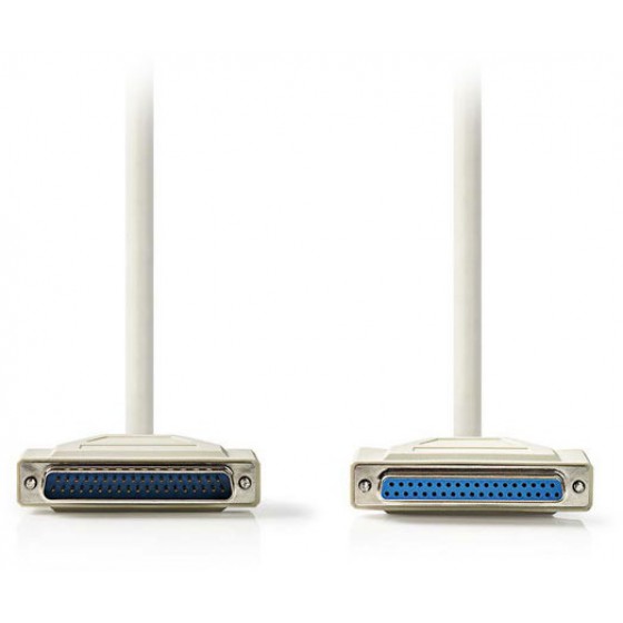 NEDIS RS232 CABLE D-SUB 25-PIN MALE-D-SUB 25-PIN FEMALE 2.0M IVORY - (CCGP52110IV20)