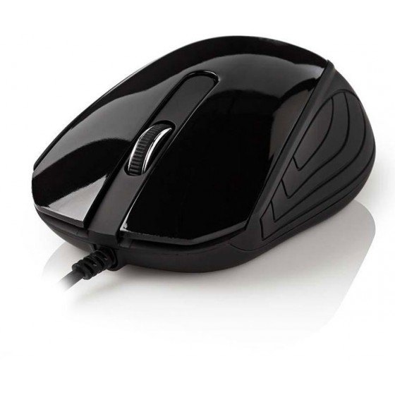 NEDIS WIRED DESKTOP MOUSE 1000 DPI 3 BUTTON BLACK - (MSWD300BK)