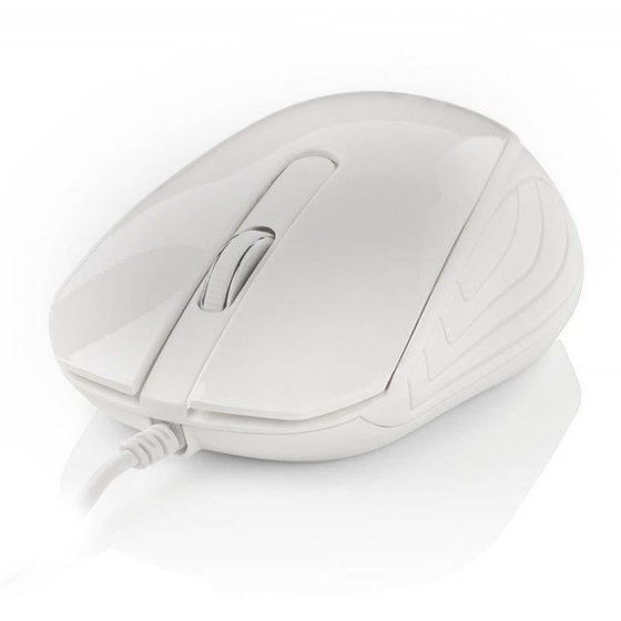 NEDIS WIRED DESKTOP MOUSE 1000 DPI 3 BUTTON WHITE - (MSWD300WT)