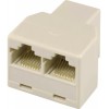 POWERTECH ���������� RJ45 FEMALE �� 2X RJ45 FEMALE ������ - (CAB-N128)