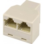 POWERTECH ���������� RJ45 FEMALE �� 2X RJ45 FEMALE ������ - (CAB-N128)