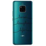 INOS ���� TPU ��� HUAWEI MATE 20 DUAL SIM ART THEME LOVE-LAUGH-LIFE - (5205598116880)