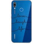 INOS ���� TPU ��� HUAWEI P20 LITE DUAL SIM ART THEME LOVE LAUGH LIFE - (5205598116910)