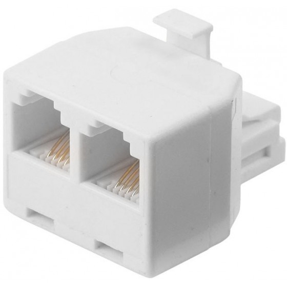 NEDIS TELECOM SPLITTER RJ11 MALE-2X RJ11 FEMALE WHITE - (TCGP90995WT)