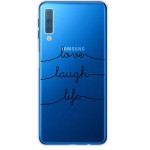 INOS ���� TPU ��� SAMSUNG A750F GALAXY A7 2018 ART THEME LOVE-LAUGH-LIFE - (5205598116859)