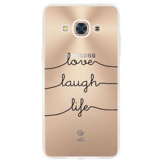 INOS ���� TPU ��� SAMSUNG J337F GALAXY J3 2018 DUAL SIM ART THEME LOVE LAUGH LIFE - (5205598112431)