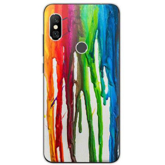 INOS ���� TPU ��� XIAOMI REDMI NOTE 6 PRO DUAL SIM ART THEME VERTICAL WATERCOLOR - (5205598116804)