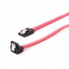 CABLEXPERT SERIAL ATA III 10CM DATA CABLE WITH 90 DEGREE BENT CONNECTOR METAL CLIPS BULK - (CC-SATAM-DATA90-0.1M)