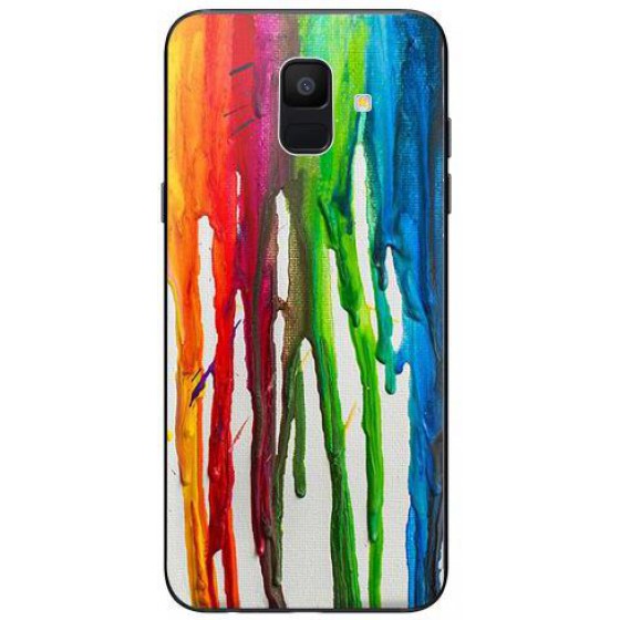 INOS ���� TPU ��� SAMSUNG A600F GALAXY A6 2018 DUAL SIM ART THEME VERTICAL WATERCOLOR - (5205598118990)