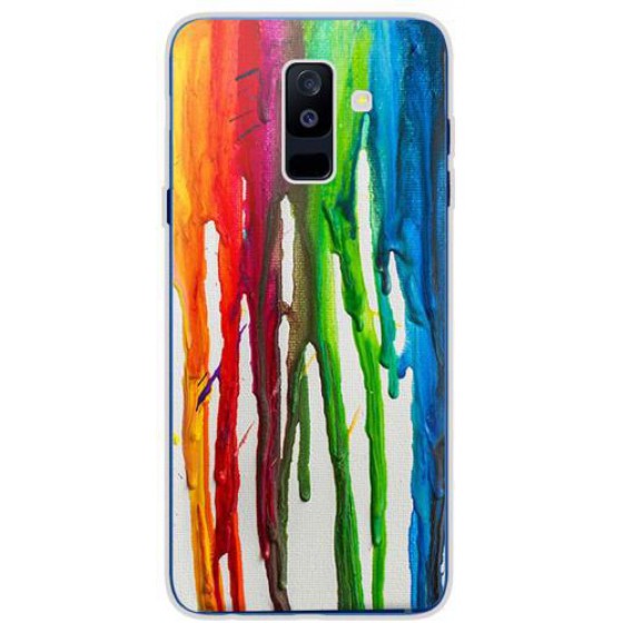 INOS ���� TPU ��� SAMSUNG A605F GALAXY A6 PLUS 2018 DUAL SIM ART THEME VERTICAL WATERCOLOR - (5205598119027)