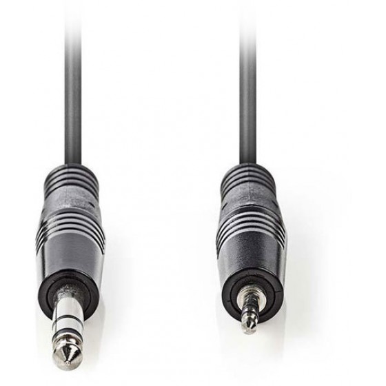 NEDIS STEREO AUDIO CABLE 6.35MM MALE - 3.5MM MALE 3.0M GREY - (COTH23205GY30)