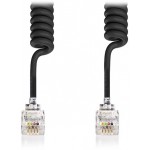 NEDIS TELECOM CABLE RJ10 MALE - RJ10 MALE 5.0M BLACK - (TCGP90100BK50)