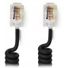 NEDIS TELECOM CABLE RJ10 MALE - RJ10 MALE 5.0M BLACK - (TCGP90100BK50)