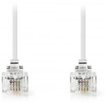 NEDIS TELECOM CABLE RJ11 MALE - RJ11 MALE 10.0M WHITE - (TCGP90200WT100)