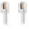 NEDIS TELECOM CABLE RJ11 MALE - RJ11 MALE 10.0M WHITE - (TCGP90200WT100)