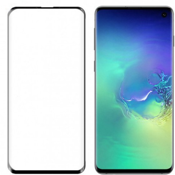 IDOL 1991 TEMPERED GLASS ��� SAMSUNG S10 G973 0.30MM 3D FULL GLUE SEMI CURVED BLACK & SQUEEZY CARD - (5205308225369)