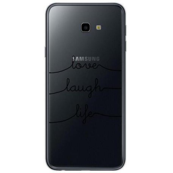 INOS ���� TPU ��� SAMSUNG J415F GALAXY J4 PLUS 2018 DUAL SIM ART THEME LOVE-LAUGH-LIFE - (5205598116828)