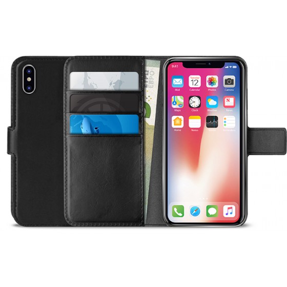 PURO ���� BOOKSTYLE WALLET ��� IPHONE XS MAX ����� - (IPCX65BOOKC4BLK)