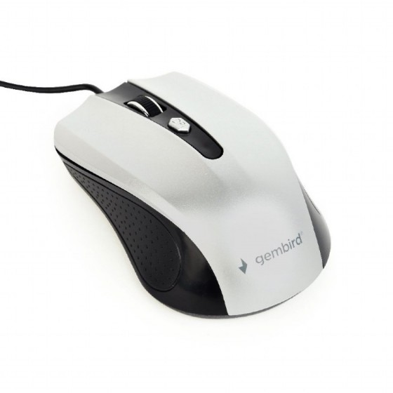 GEMBIRD USB OPTICAL MOUSE BLACK SILVER - (MUS-4B-01-BS)