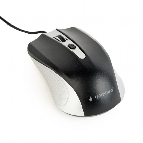 GEMBIRD USB OPTICAL MOUSE SILVER BLACK - (MUS-4B-01-SB)