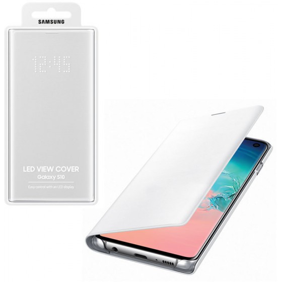 SAMSUNG ���� ��� S10 G973 LED VIEW COVER WHITE - (EF-NG973PWEGWW)