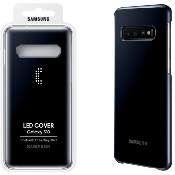 SAMSUNG ���� ��� S10 G973 NFC POWER LED COVER BLACK - (EF-KG973CBEGWW)