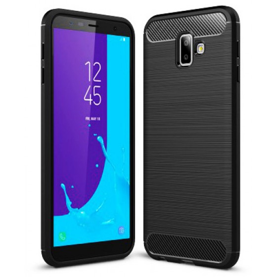 POWERTECH ���� CARBON FLEXIBLE TPU ��� SAMSUNG J6 PLUS 2018 ����� - (MOB-1215)
