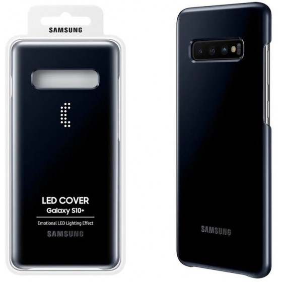 SAMSUNG ���� ��� S10 PLUS G975 NFC POWER LED COVER BLACK - (EF-KG975CBEGWW)