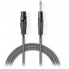 NEDIS UNBALANCED XLR AUDIO CABLE XLR 3-PIN FEMALE - 6.35MM MALE 10M - (COTG15120GY100)