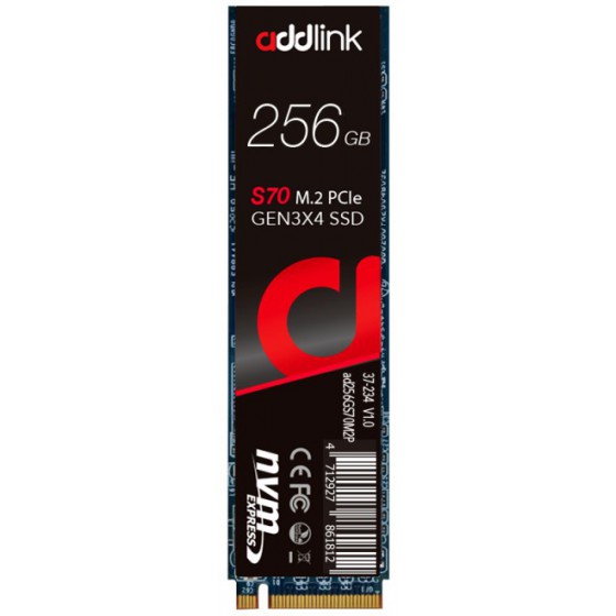 ADDLINK 256GB M.2 2280 PCIE GEN3X4 NVME SSD - (AD256GBS70M2P)