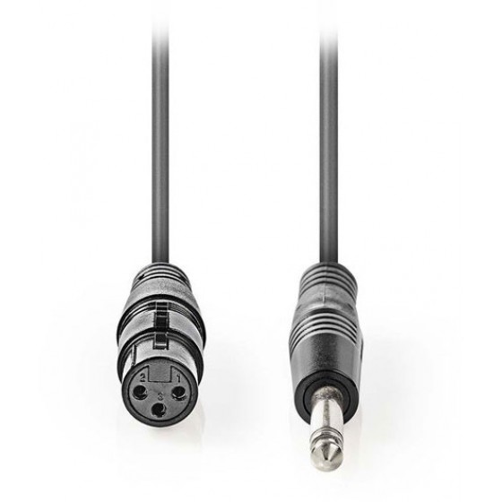 NEDIS UNBALANCED XLR AUDIO CABLE XLR 3-PIN FEMALE - 6.35MM MALE 3M ���� - (COTH15120GY30)