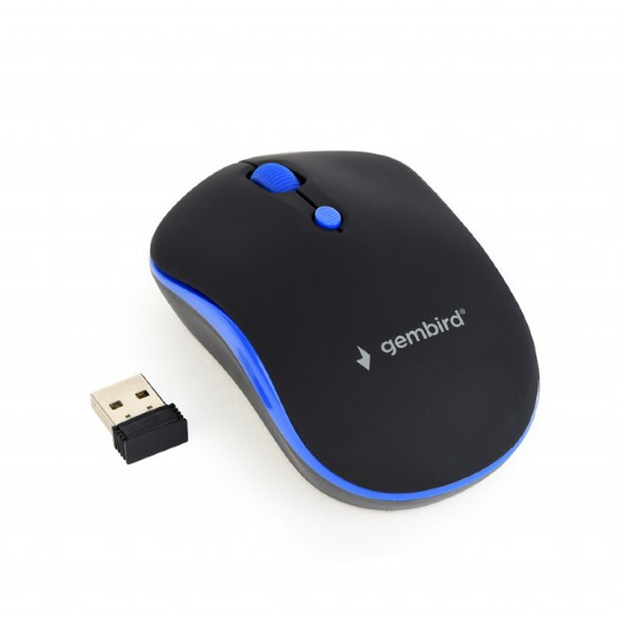 GEMBIRD WIRELESS OPTICAL MOUSE BLACK/BLUE - (MUSW-4B-03-B)