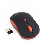 GEMBIRD WIRELESS OPTICAL MOUSE BLACK/RED - (MUSW-4B-03-R)
