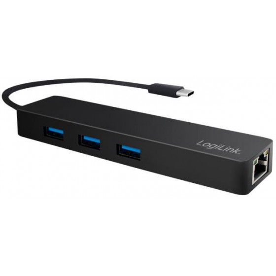 LOGILINK HUB TYPE-C 3.1 WITH GIGABIT ADAPTER - (UA0313)