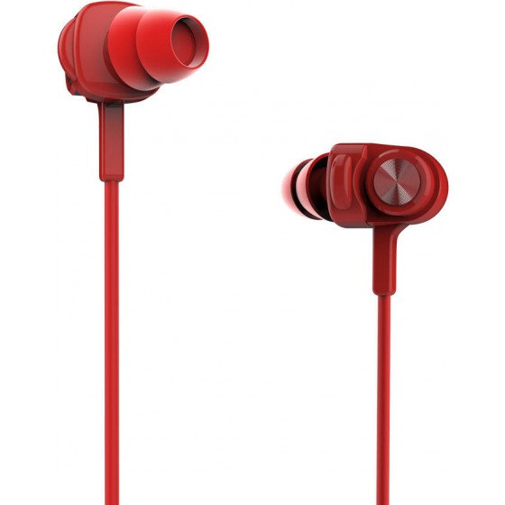REMAX EARPHONE VIBRATION RED - (RM-900F)