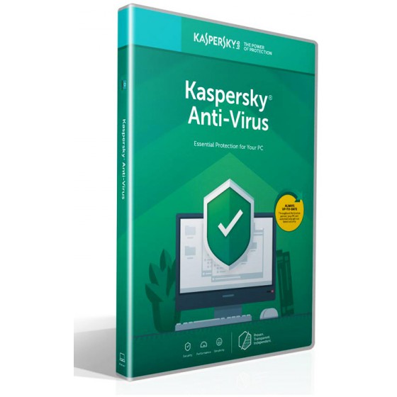 KASPERSKY ANTI-VIRUS 2019 3 �������� 1 ���� EU DVD BOX - (KL1171U5CFS-9MSB)