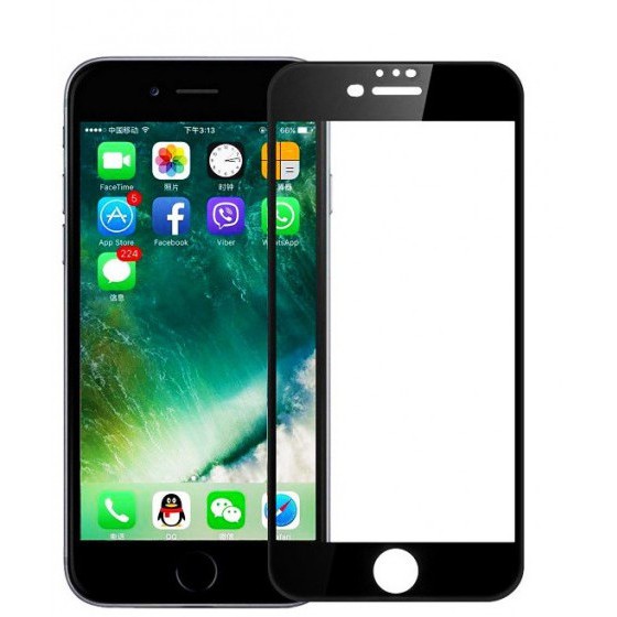POWERTECH TEMPERED GLASS 5D FULL GLUE ��� IPHONE 8 PLUS ����� - (TGC-0237)